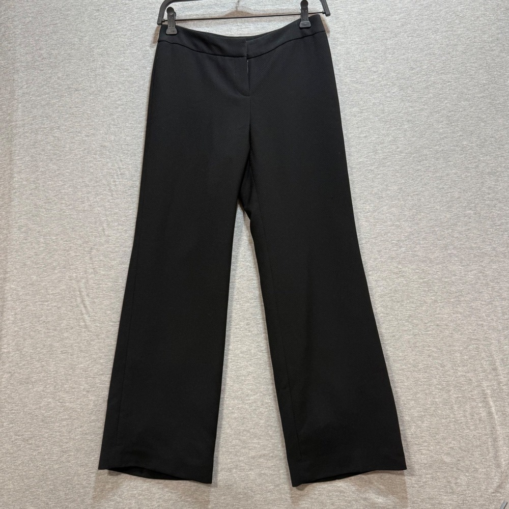 Ann Taylor LOFT Dress Pants Womens 2P Black Wide Leg Professional Trousers